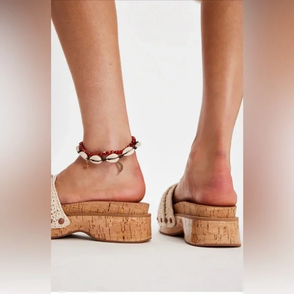 FREE PEOPLE/KELSI DAGGER Paulie Cork Flatform Sandals - Picture 4 of 15